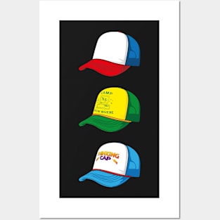 Stranger Things Dustin Trucker Caps Hydro Stickers Posters and Art